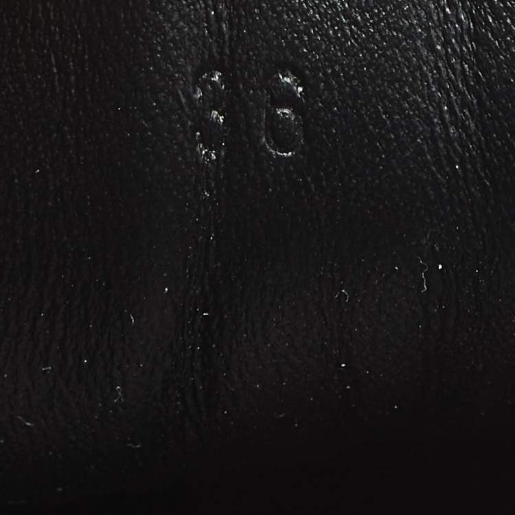 Pre Owned Hermes Black Leather Day Low Top Sneakers Size 36