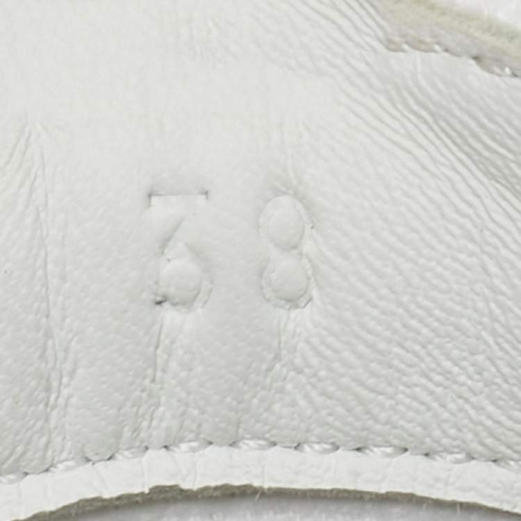 Pre Owned Hermes White Canvas Innocent Sneakers Size 38