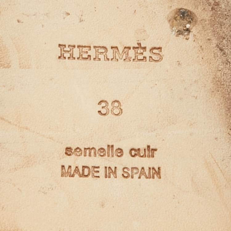 مملوكة مسبقًا Hermes Black Leather Feria Flat Mules Size 38