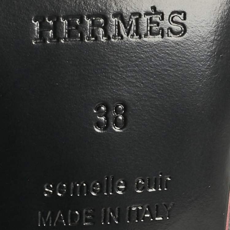 Pre Owned Hermes Tricolor Satin Glamour Slingback Sandals Size 38
