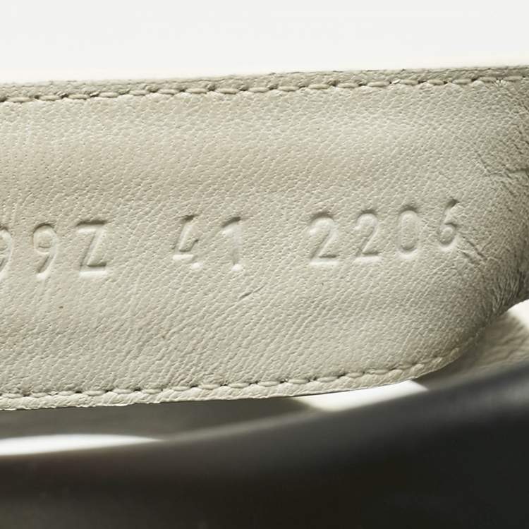 Pre Owned Hermes White Leather Chypre Flat Sandals Size 41
