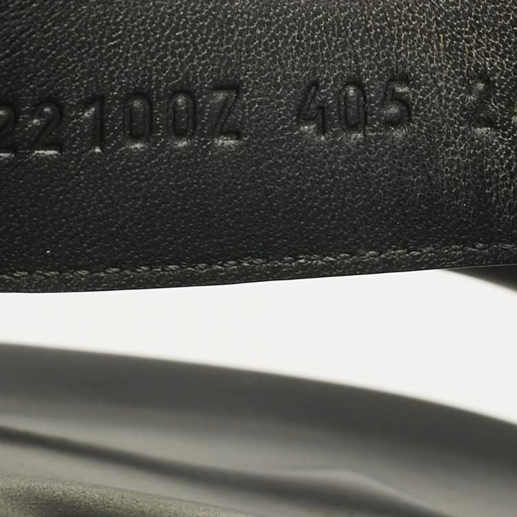 Pre Owned Hermes Black Leather Chypre Flat Sandals Size 40.5