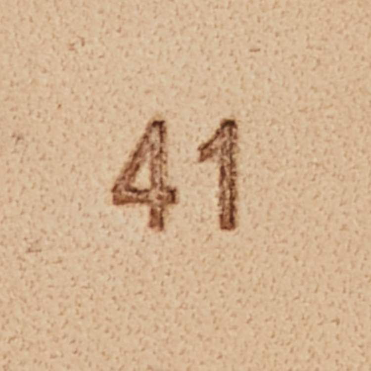 Pre Owned Hermes Brown Leather Elda Espadrille Platform Sandals Size 41