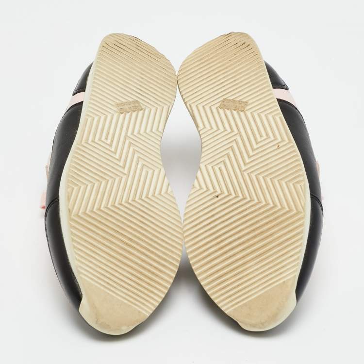 Pre Owned Hermes Multicolor Leather Trail Sneakers Size 34.5