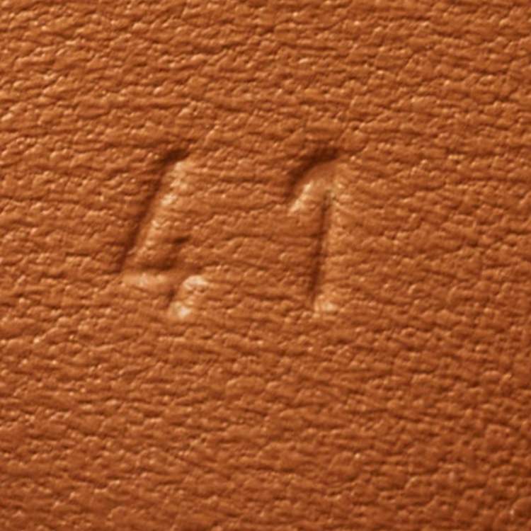 Pre Owned Hermes Brown Leather Eze Platform Cork Wedge Sandals Size 41