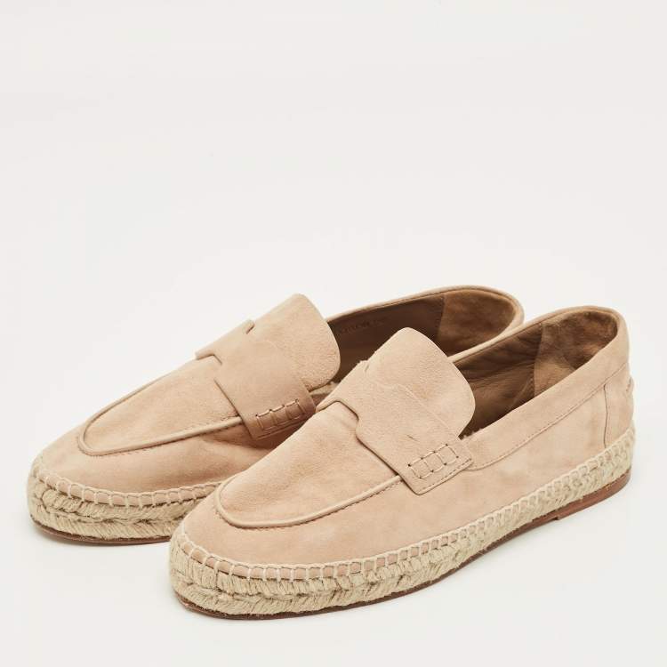 Pre Owned Hermès Trip Size 36 Beige Suede Espadrille Flats