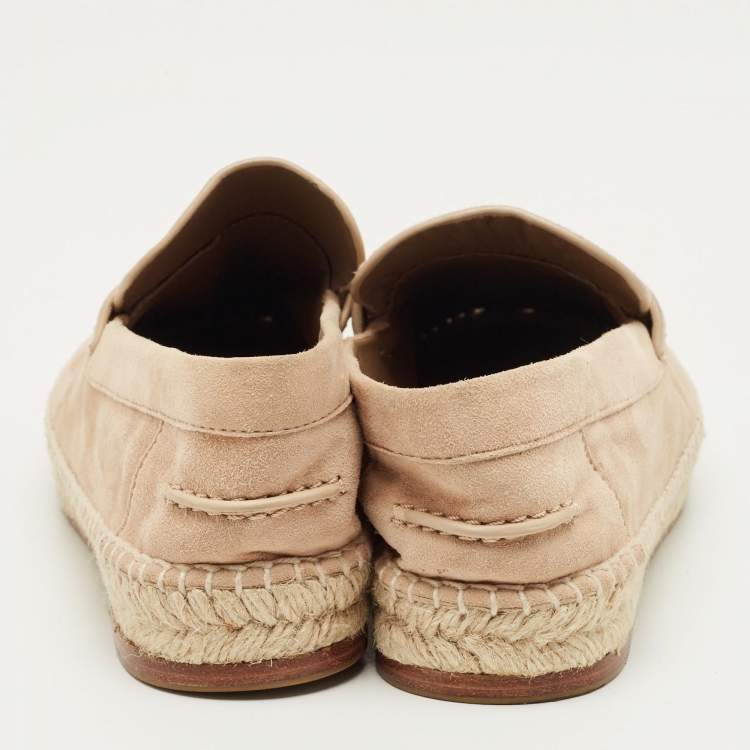 Pre Owned Hermès Trip Size 36 Beige Suede Espadrille Flats