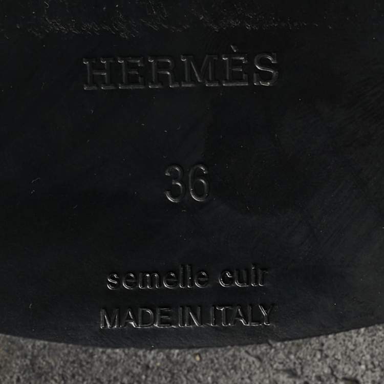 مملوكة مسبقًا Hermes Size 36 Black Leather Knee Length Boots