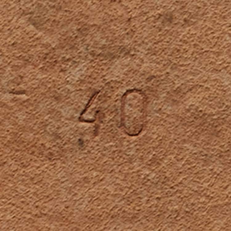 Pre Owned Hermes Oasis Size 40 Brown Leather Slide Sandals