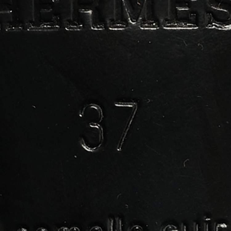 مملوكة مسبقًا Hermes Lipstick Size 37 Black Suede Ankle Strap Sandals