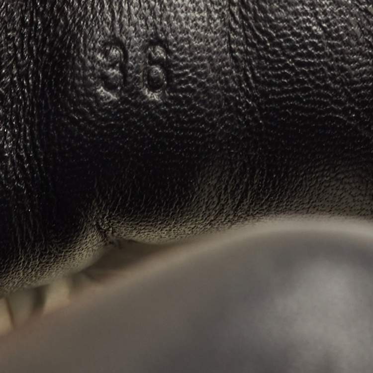 Pre Owned Hermes Day Size 36 Black Leather Low Top Sneakers