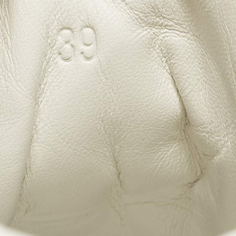 Pre Owned Hermes Trail Size 39 White Leather Lace Up Sneakers