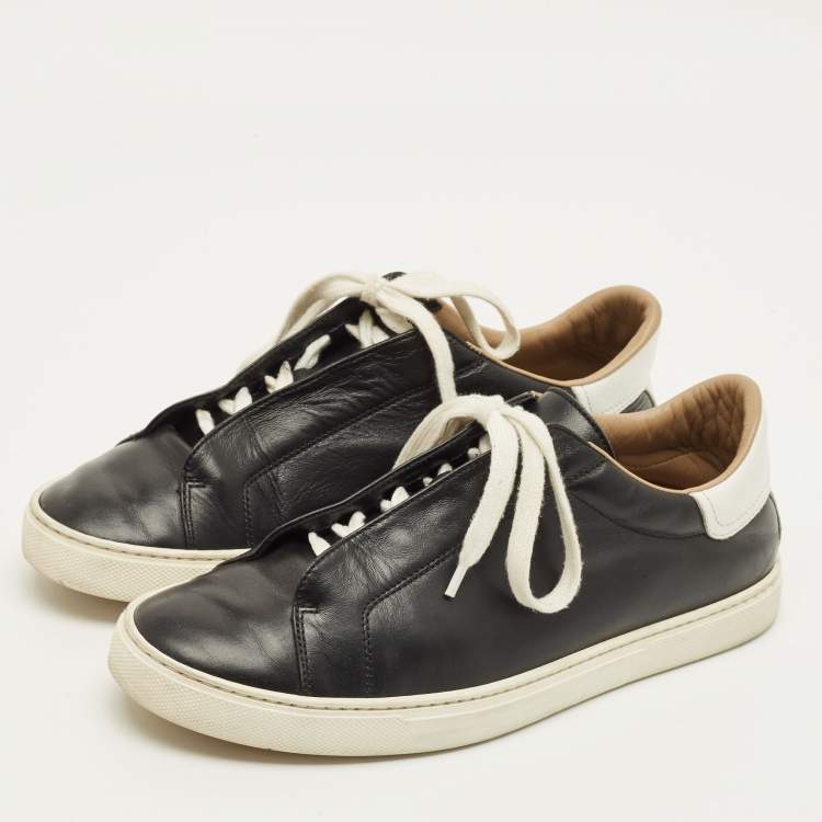 مملوكة مسبقًا Hermes Day Size 40 Black Leather Lace Up Sneakers