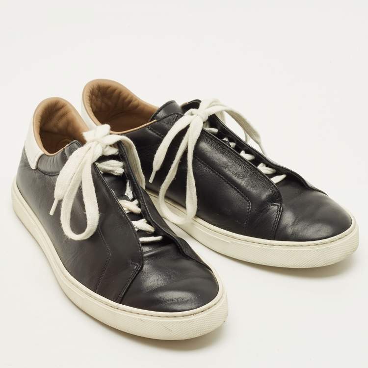 مملوكة مسبقًا Hermes Day Size 40 Black Leather Lace Up Sneakers