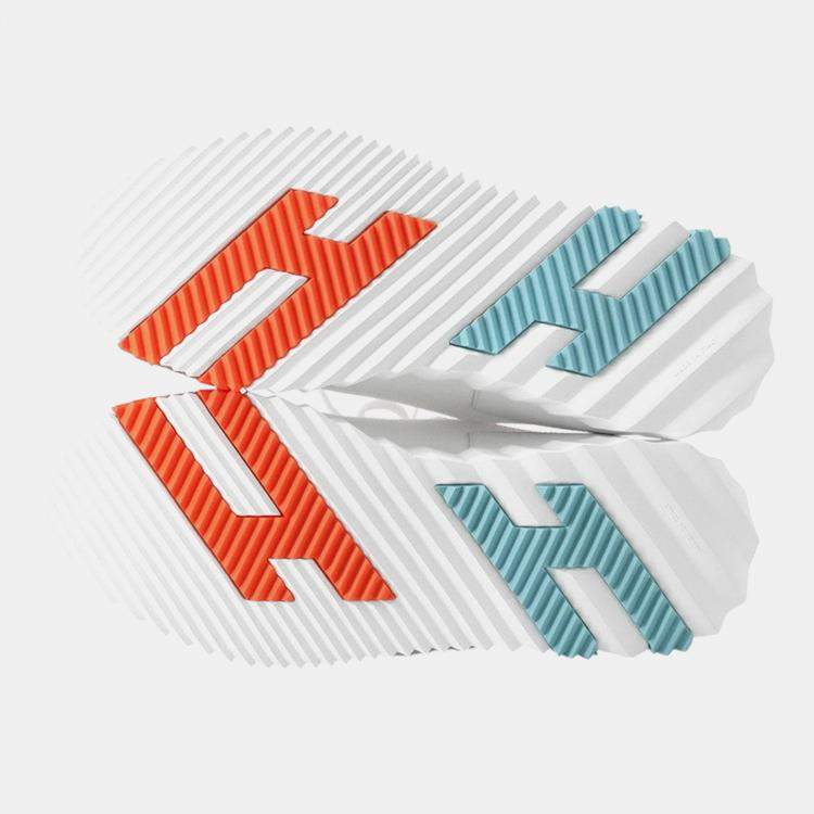 Pre Owned Hermes Sneakers Lift Multicolor / White Knit Calf Leather Size 38.5