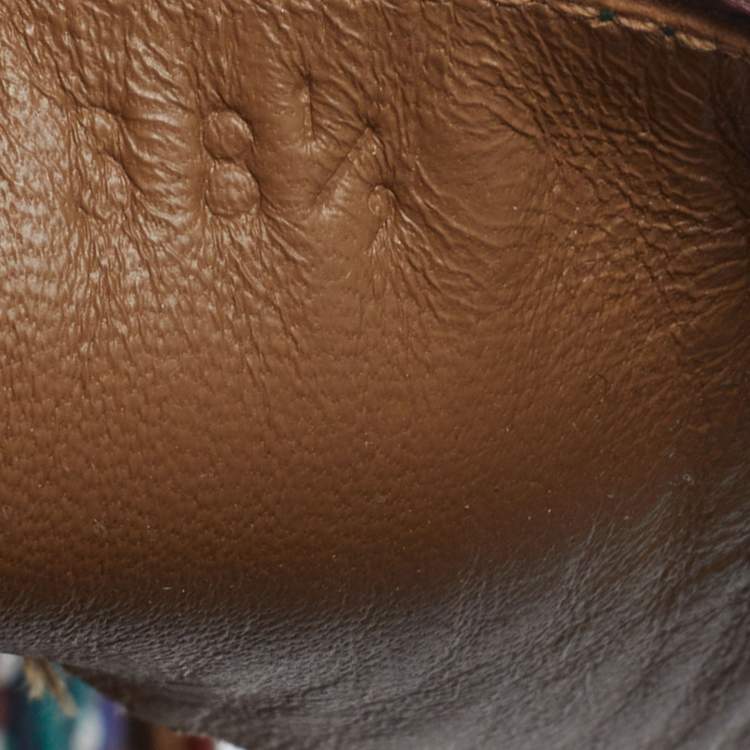 Pre Owned Hermes Roma Size 38.5 Multicolor Leather and Web Tape Platform Wedge Ankle Strap Sandals