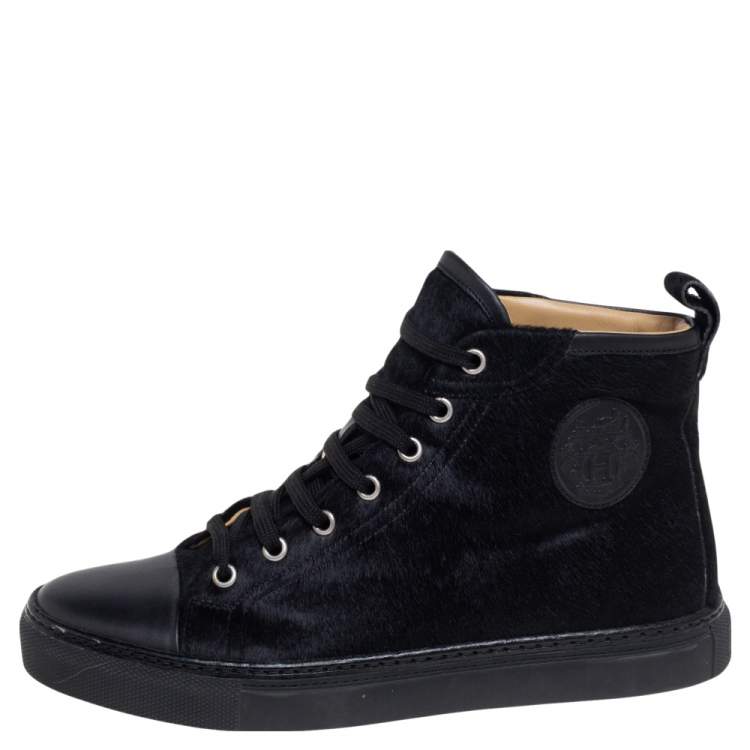 licht vergeven keuken Hermes Black Calfhair and Leather Jimmy High Top Sneakers Size 38 Hermes |  TLC