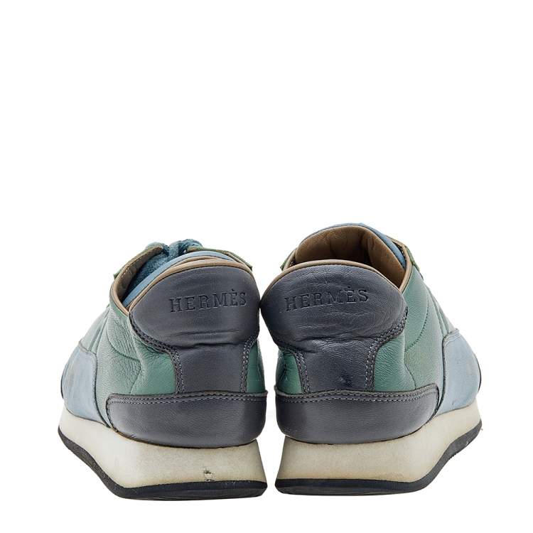 Pre Owned Hermès Multicolor Leather Trail Low Top Sneakers Size 36