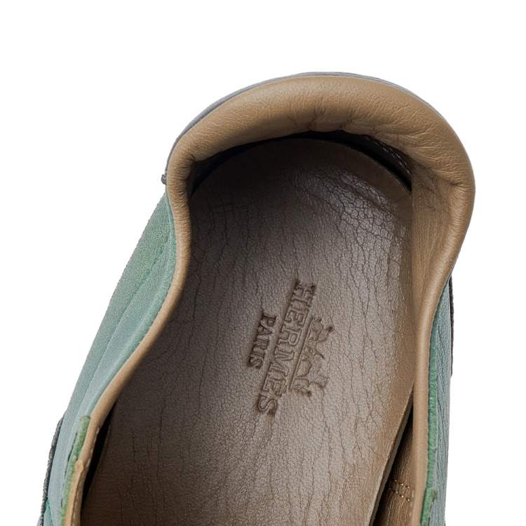Pre Owned Hermès Multicolor Leather Trail Low Top Sneakers Size 36