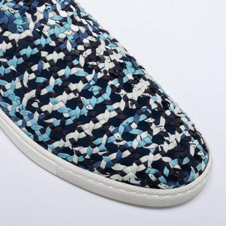Pre Owned Hermes Multicolor Woven Fabric Oxygene Sneakers Size 36