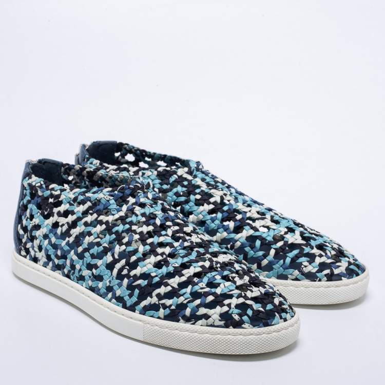 Pre Owned Hermes Multicolor Woven Fabric Oxygene Sneakers Size 36