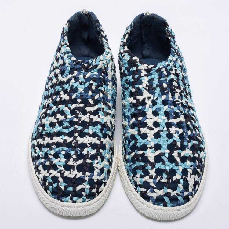 Pre Owned Hermes Multicolor Woven Fabric Oxygene Sneakers Size 36