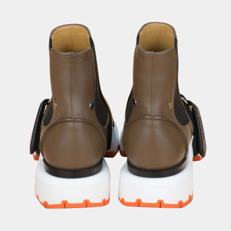 Pre Owned Hermes Ankle Boots in Calfskin Size 36.5