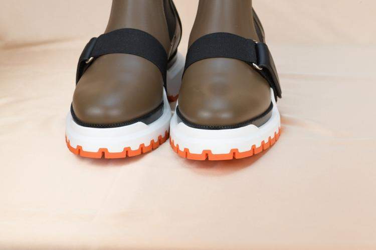 Pre Owned Hermes Ankle Boots in Calfskin Size 36.5