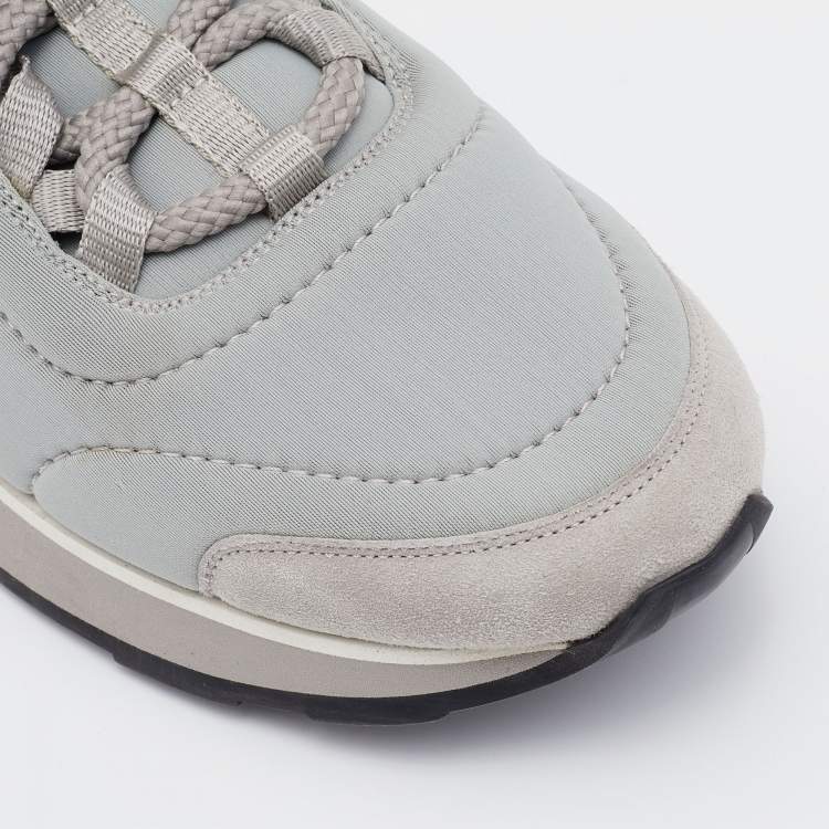 Pre Owned Hermès Multicolor Neoprene and Leather Miles Sneakers Size 36.5