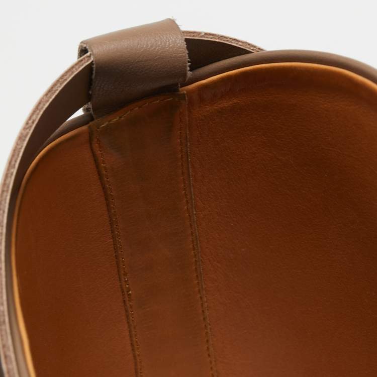 Pre Owned Hermès Brown Leather Faustine Knee Length Boots Size 37
