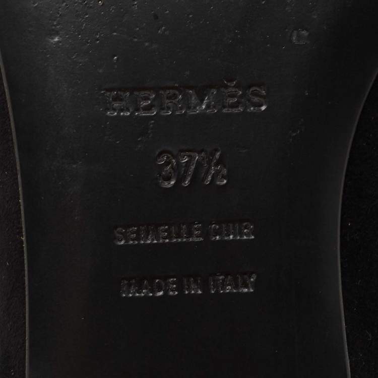 Pre Owned Hermes Tricolor Suede Roxane Flat Mules Size 37.5