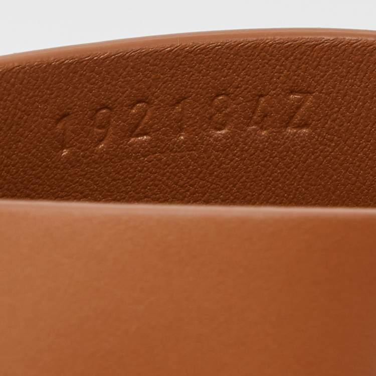 Pre Owned Hermes Brown Leather Viaggio Ankle Strap Sandals Size 39