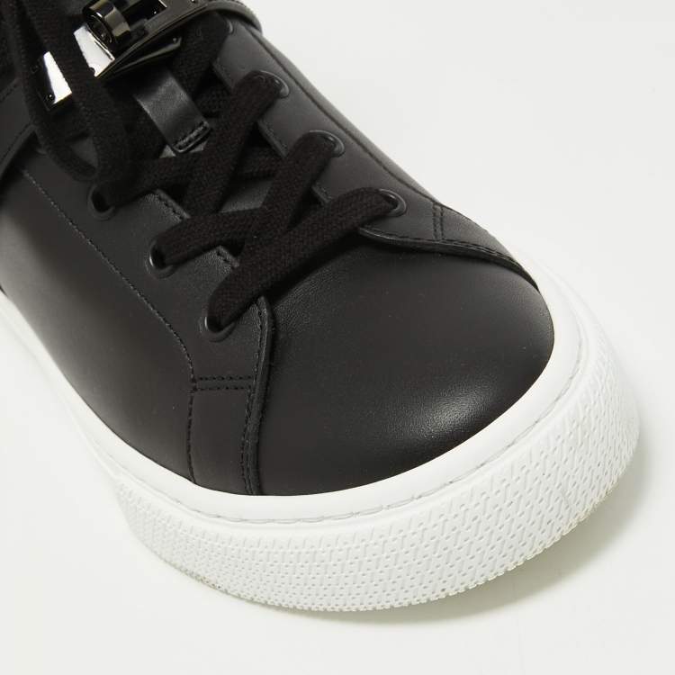 Pre Owned Hermes Black Leather Daydream Sneaker Size 39