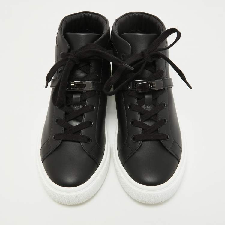 Pre Owned Hermes Black Leather Daydream Sneaker Size 39