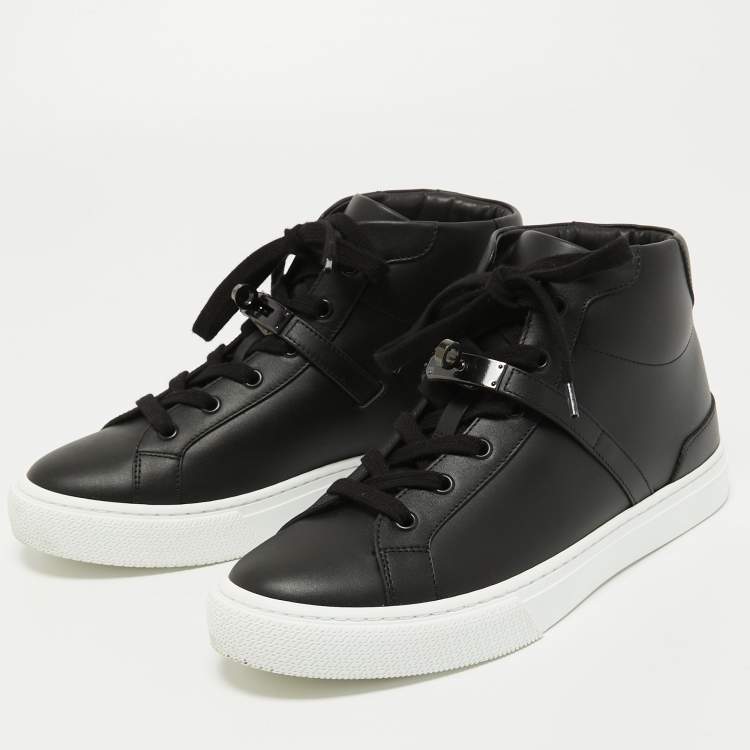 Pre Owned Hermes Black Leather Daydream Sneaker Size 39