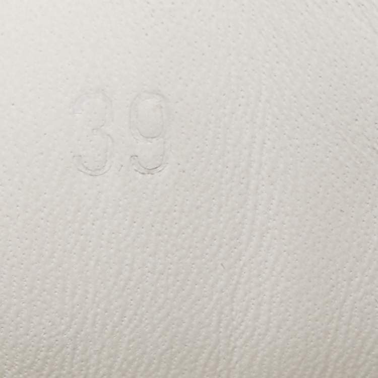 Pre Owned Hermes White/Grey Suede and Mesh Bouncing Sneakers Size 39