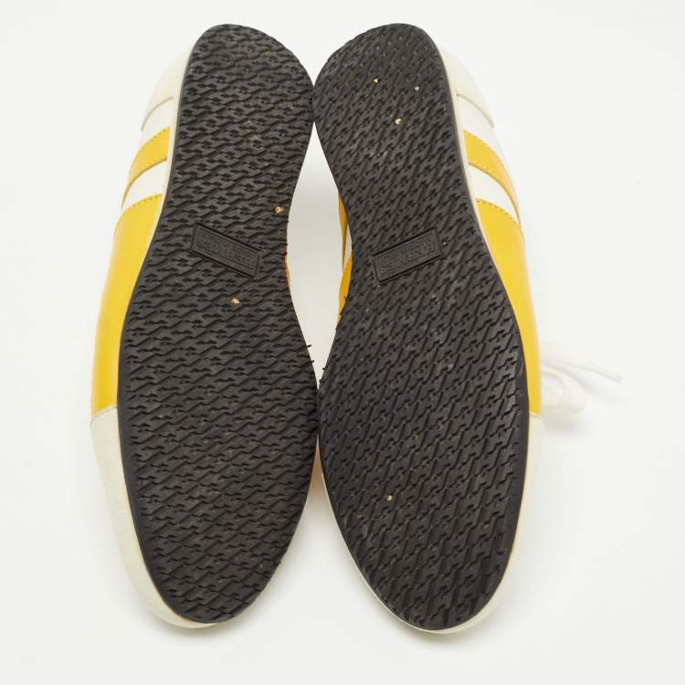 Pre Owned Hermes Multicolor Leather and Suede Tie Break Low Top  Sneakers Size 37.5