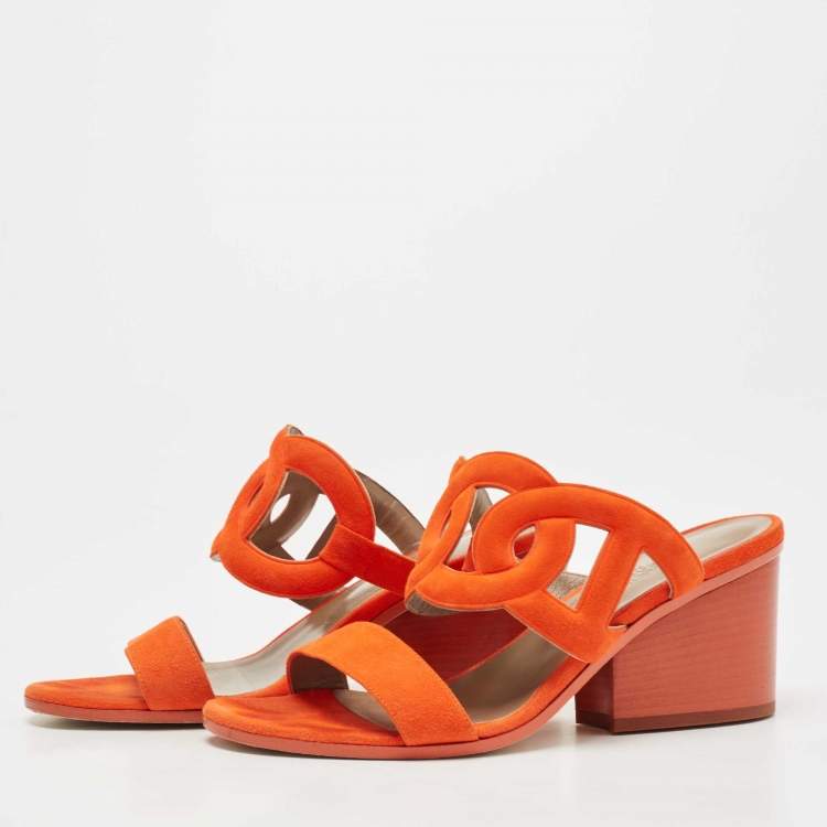 Buy Yellow & Orange Heeled Sandals for Women by Fabbhue Online | Ajio.com
