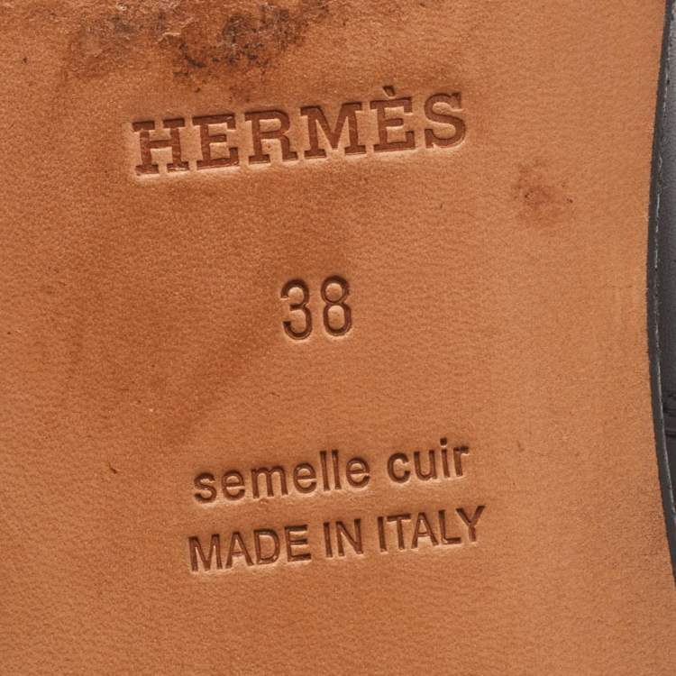 مملوكة مسبقًا Hermes Black Leather Neo Ankle Boots Size 38