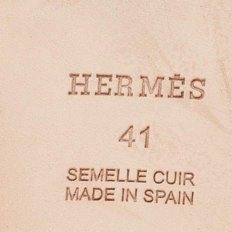 Pre Owned Hermes Brown Suede Corfu Thong Flat Sandals Size 41