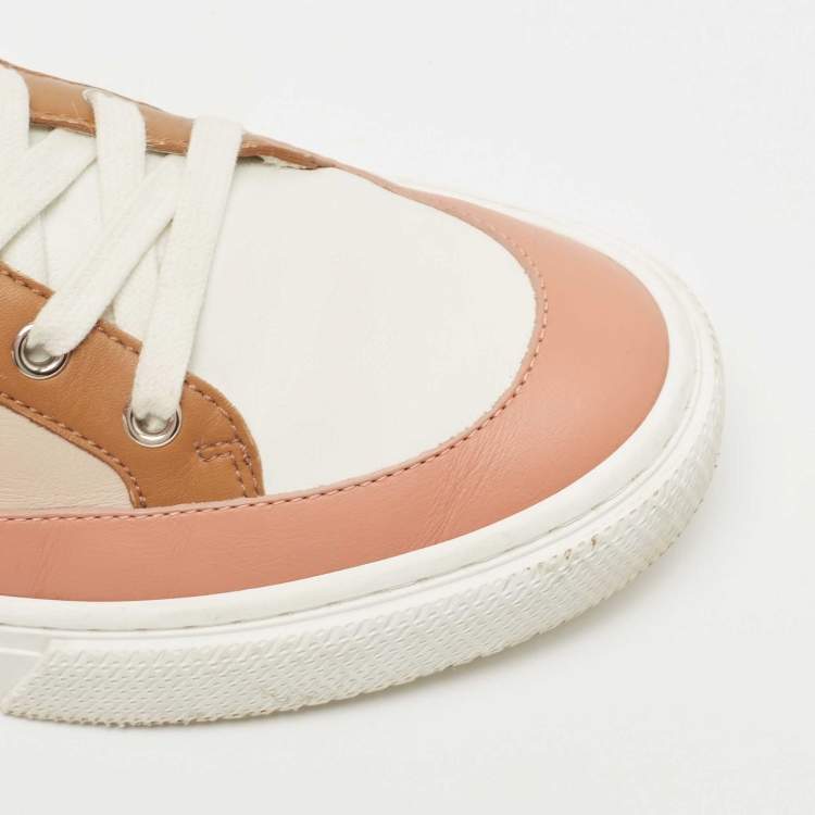 Pre Owned Hermes Multicolor Leather Deep Low Top Sneakers Size 40