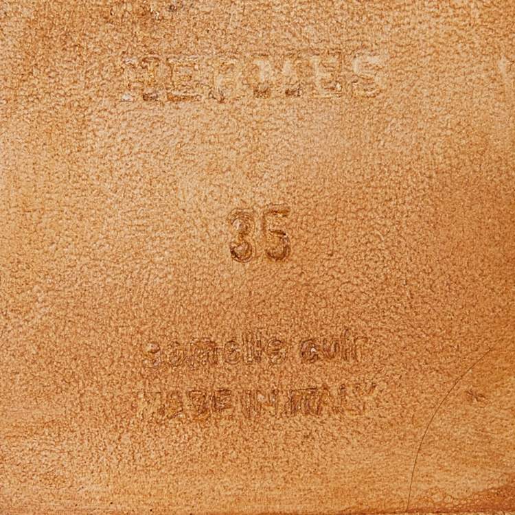 مملوكة مسبقًا Hermes Pink Printed Canvas Oran Slide Sandals Size 35