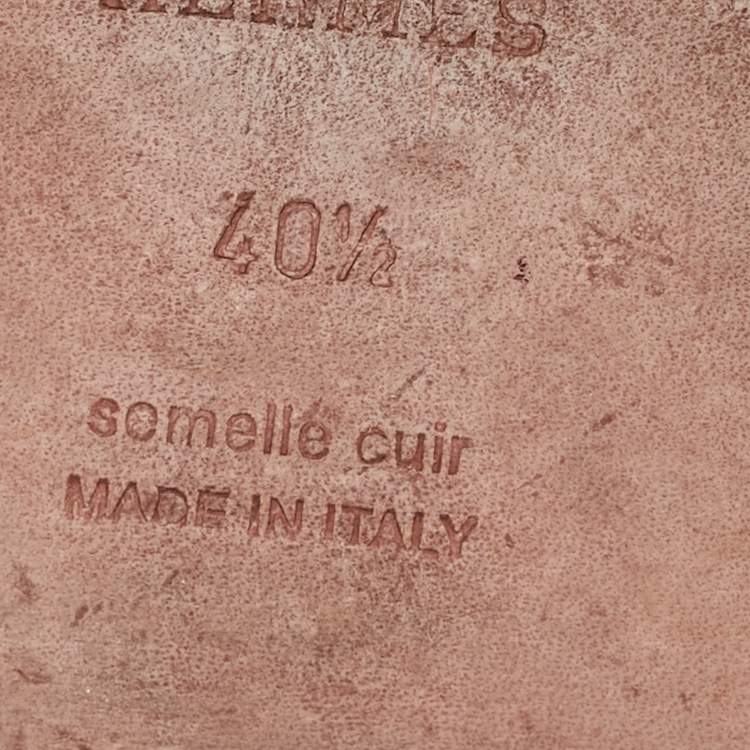 Pre Owned Hermes Green Ostrich Leather Oran Sandals Size 40.5