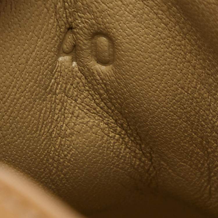 Pre Owned Hermes Tan Leather Low Top Sneakers Size 40