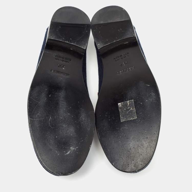 Pre Owned Hermès Blue Denim Destin Loafers Size 36.5