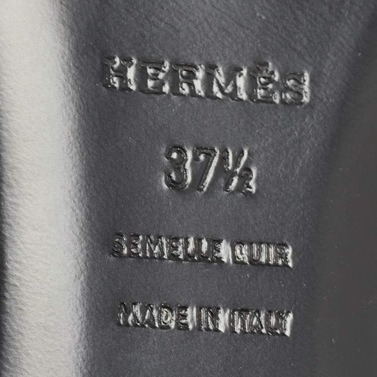 Pre Owned Hermes Beige Suede Roxane Flat Mules Size 37.5