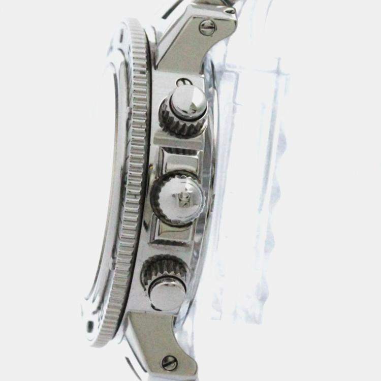 Pre Owned Hermes Blue Shell Stainless Steel Clipper Quartz Women's Wristwatch 33 mm