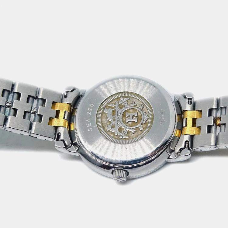 Pre Owned Hermes Gold SS Serie Quartz Watch