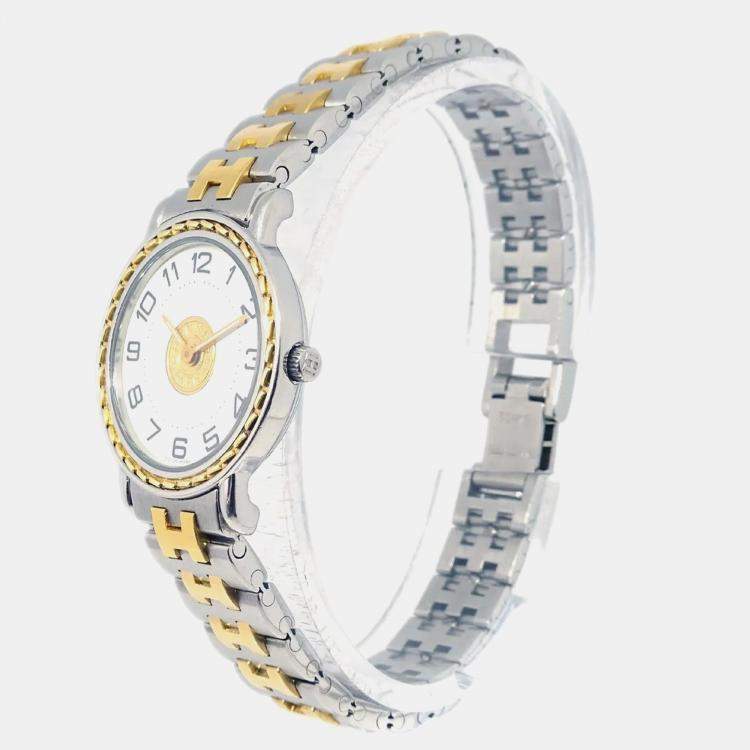 Pre Owned Hermes Gold SS Serie Quartz Watch