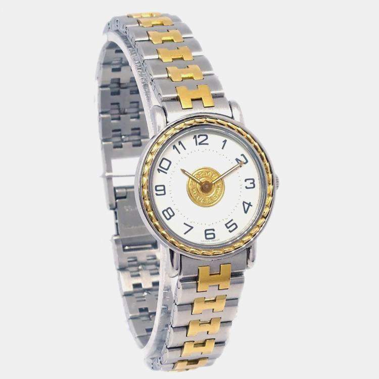 Pre Owned Hermes Gold SS Serie Quartz Watch